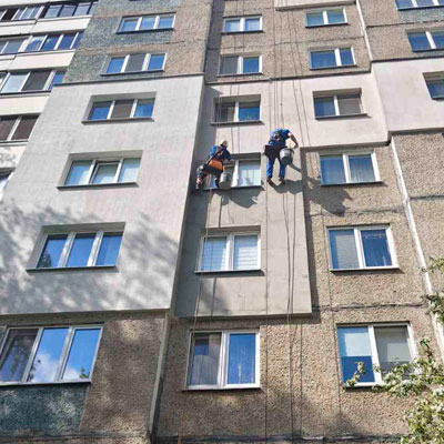 Утепление фасада 3х квартир в Минске, ул. Голубева