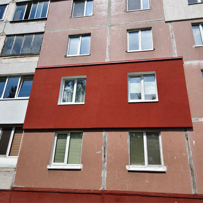 Утепление фасада квартиры в Минске, Герасименко 52 к.2